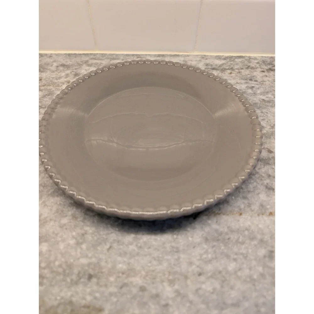 Pier 1 Gray Beaded‎ Salad Plate 8 3/4